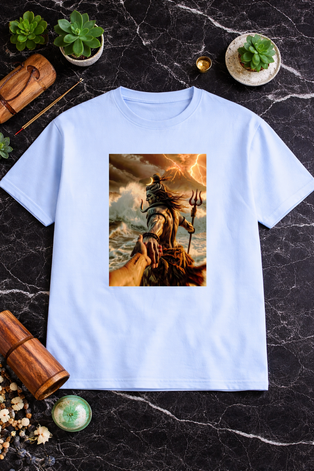 Shiva Guiding Through Storms Unisex Classic Crew T-Shirt