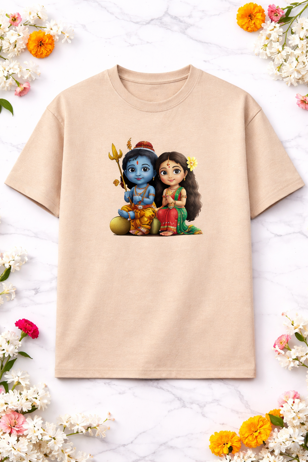 Shiv Parvati Cute Unisex Classic Crew T-Shirt