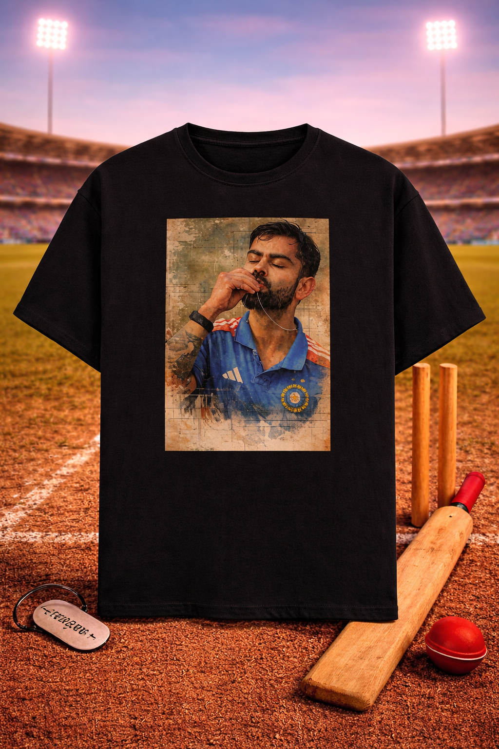 Virat Kohli Breaking Records Unisex Classic Crew T-Shirt