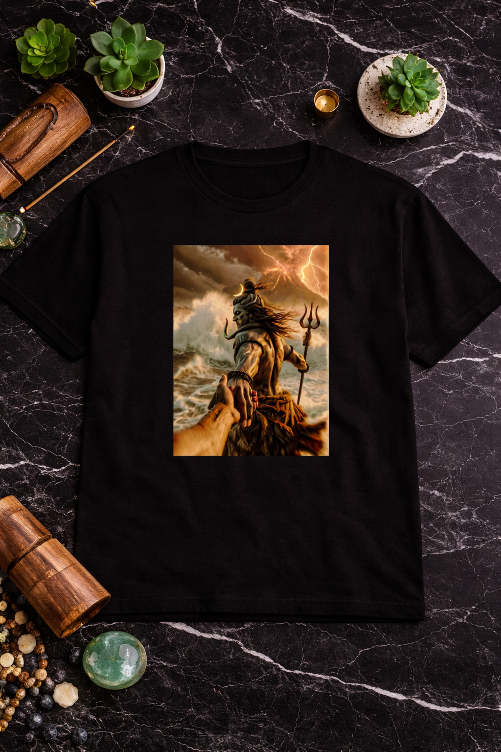 Shiva Guiding Through Storms Unisex Classic Crew T-Shirt