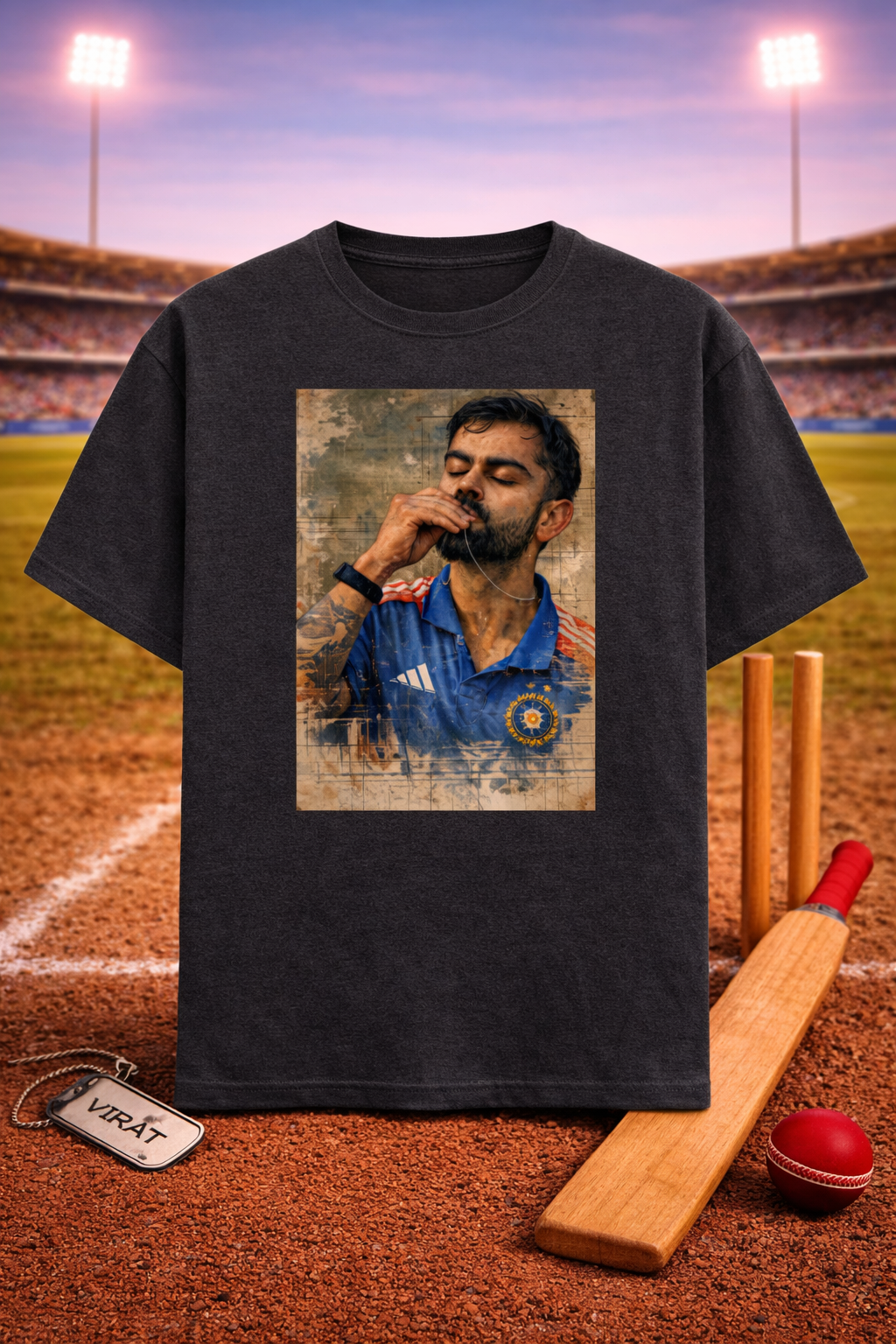 Virat Kohli Breaking Records Unisex Classic Crew T-Shirt