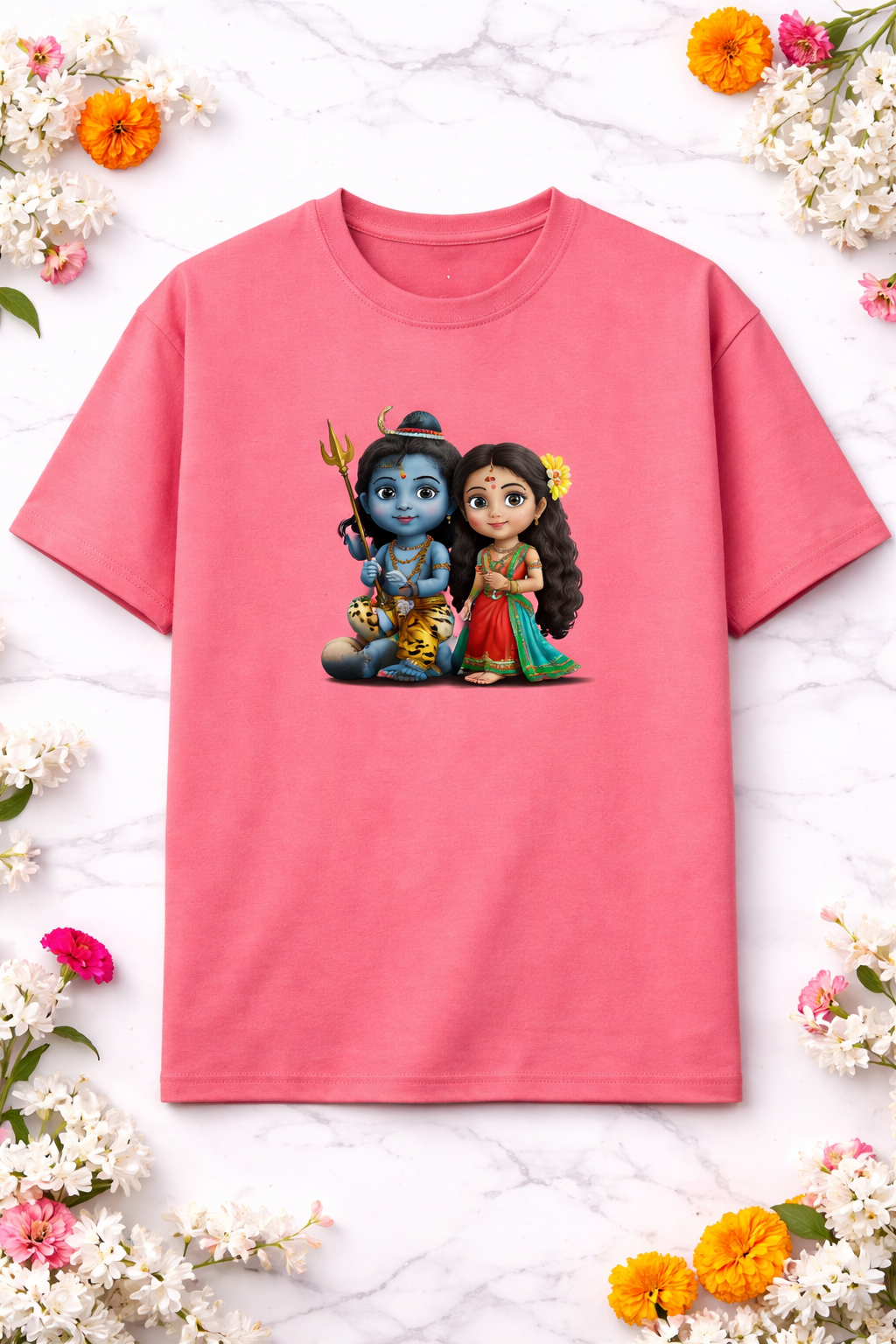 Shiv Parvati Cute Unisex Classic Crew T-Shirt