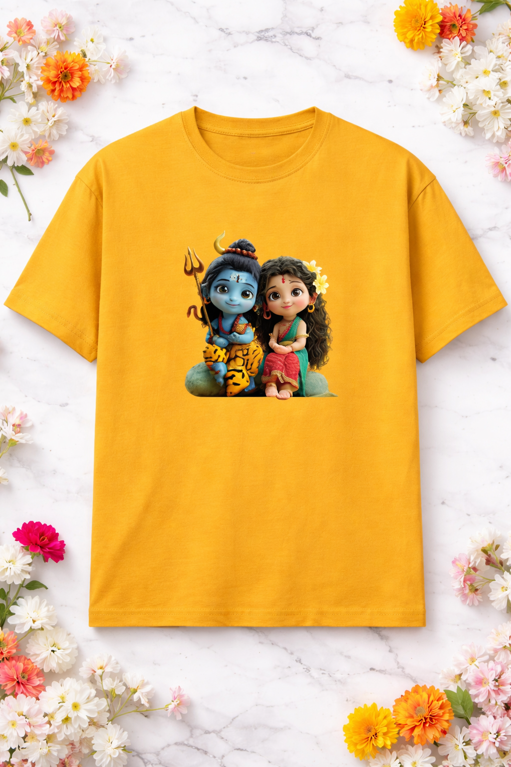 Shiv Parvati Cute Unisex Classic Crew T-Shirt
