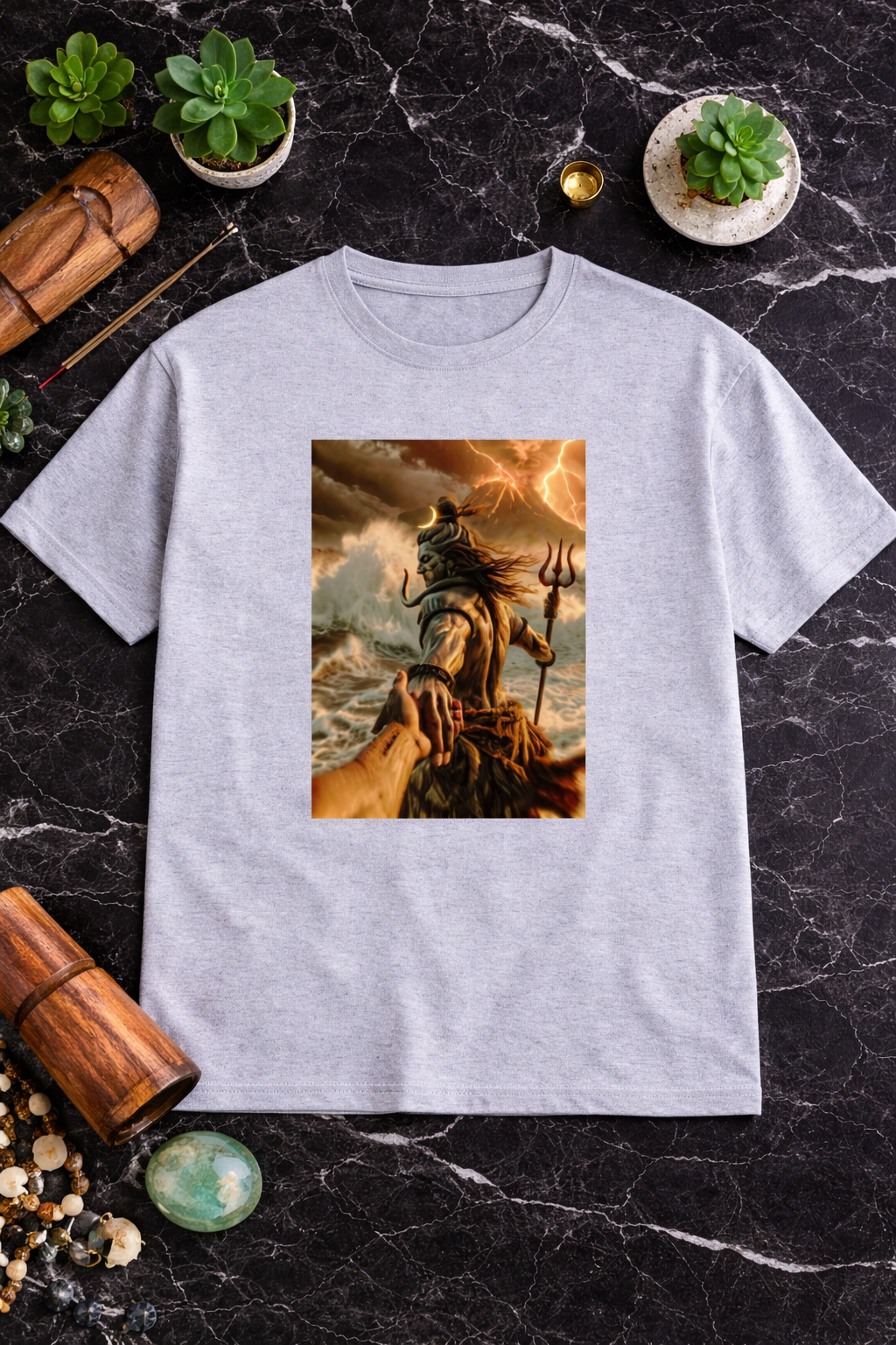 Shiva Guiding Through Storms Unisex Classic Crew T-Shirt