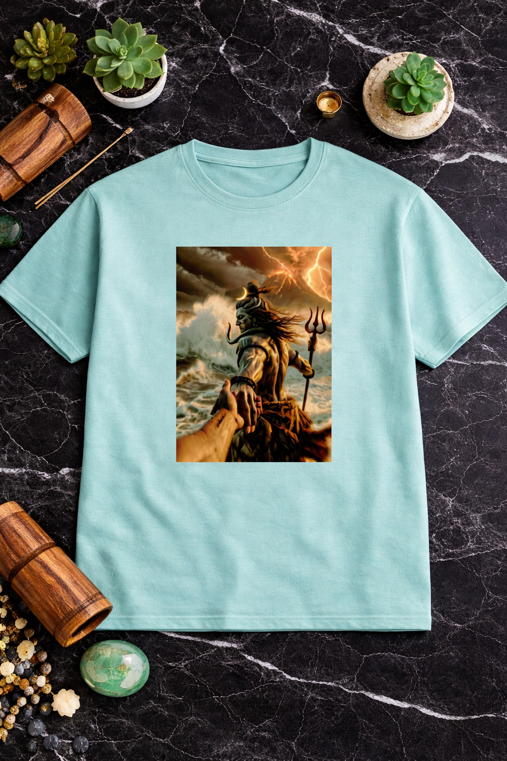 Shiva Guiding Through Storms Unisex Classic Crew T-Shirt