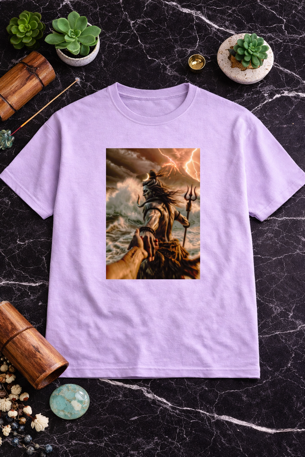 Shiva Guiding Through Storms Unisex Classic Crew T-Shirt