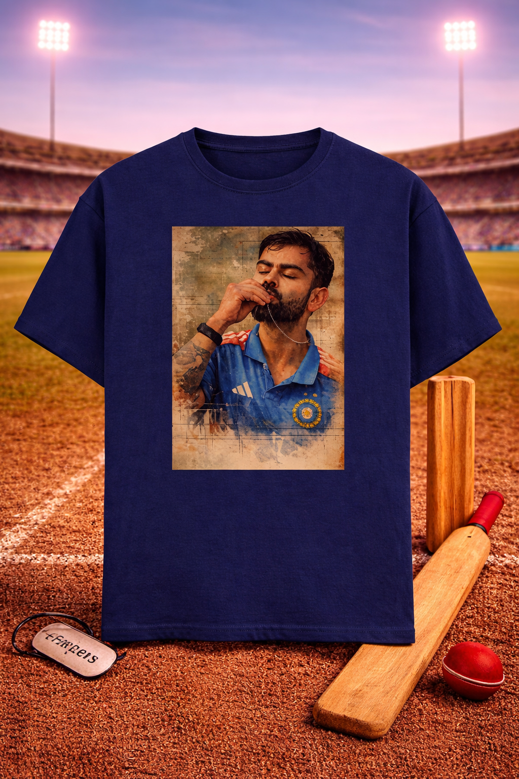 Virat Kohli Breaking Records Unisex Classic Crew T-Shirt