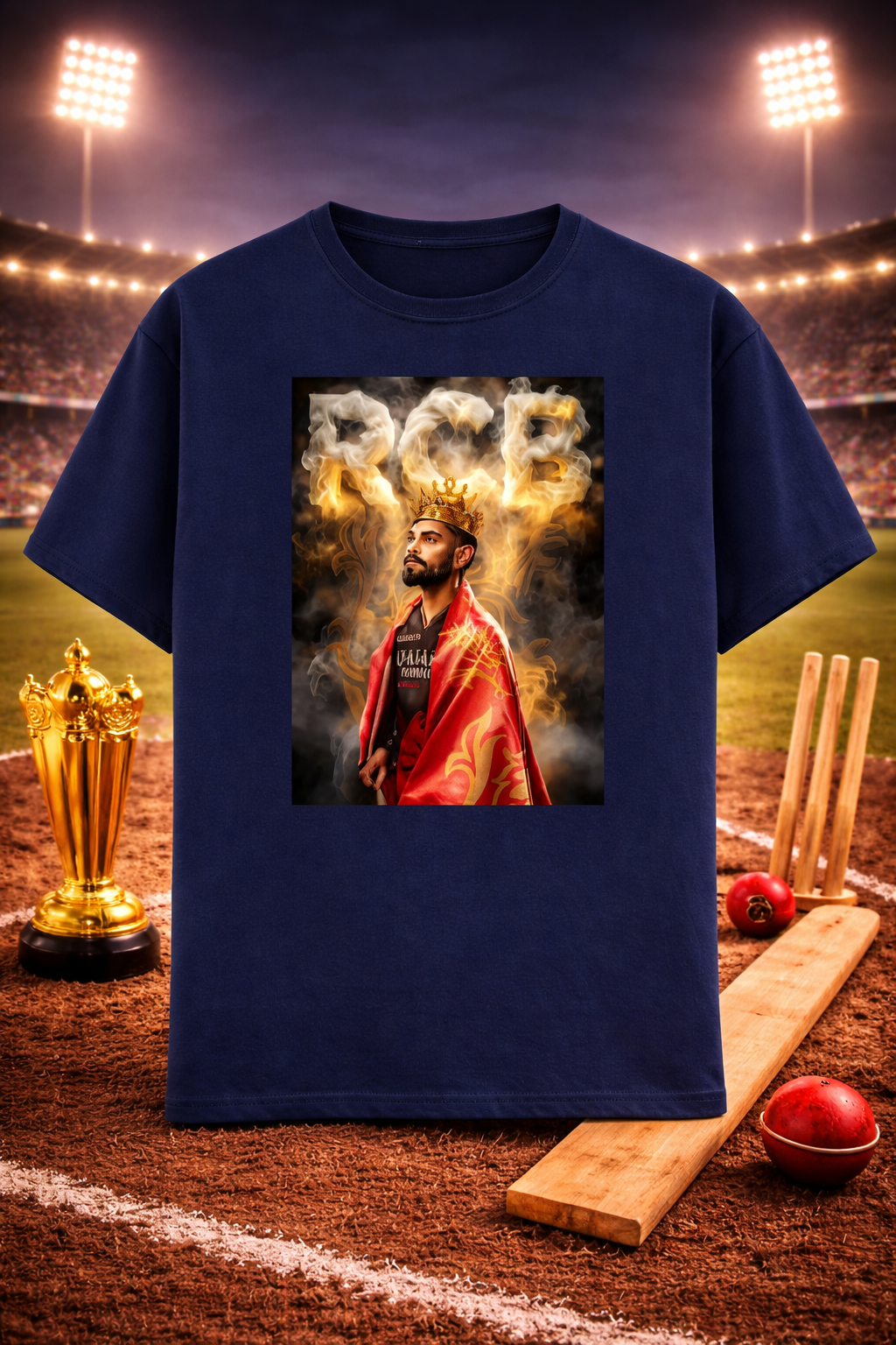 King Kohli RCB Unisex Classic Crew T-Shirt