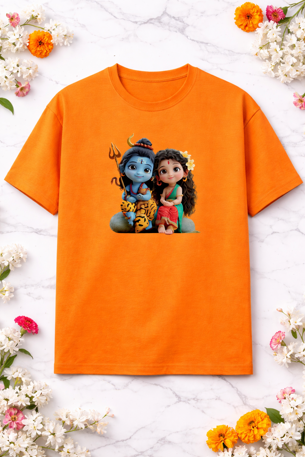 Shiv Parvati Cute Unisex Classic Crew T-Shirt