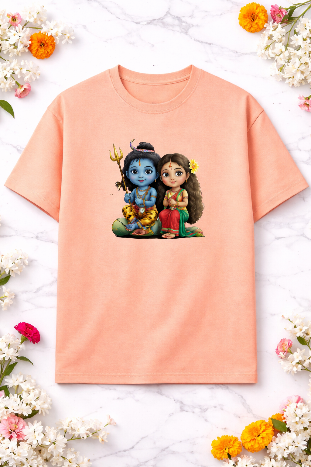 Shiv Parvati Cute Unisex Classic Crew T-Shirt