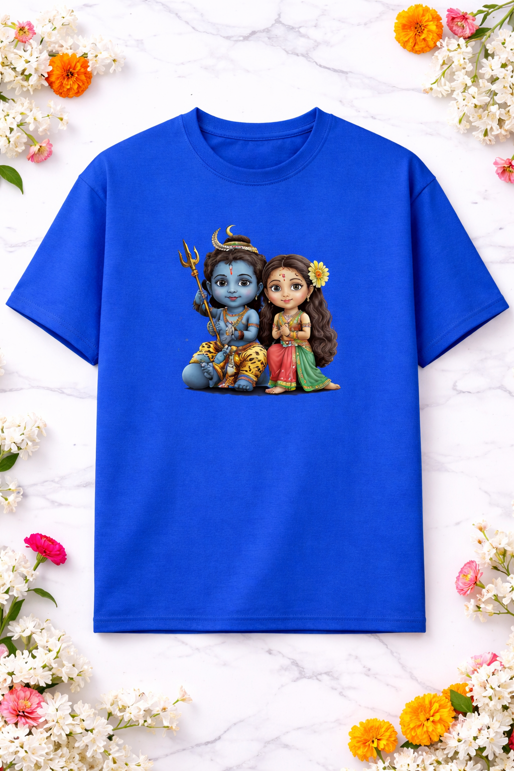 Shiv Parvati Cute Unisex Classic Crew T-Shirt