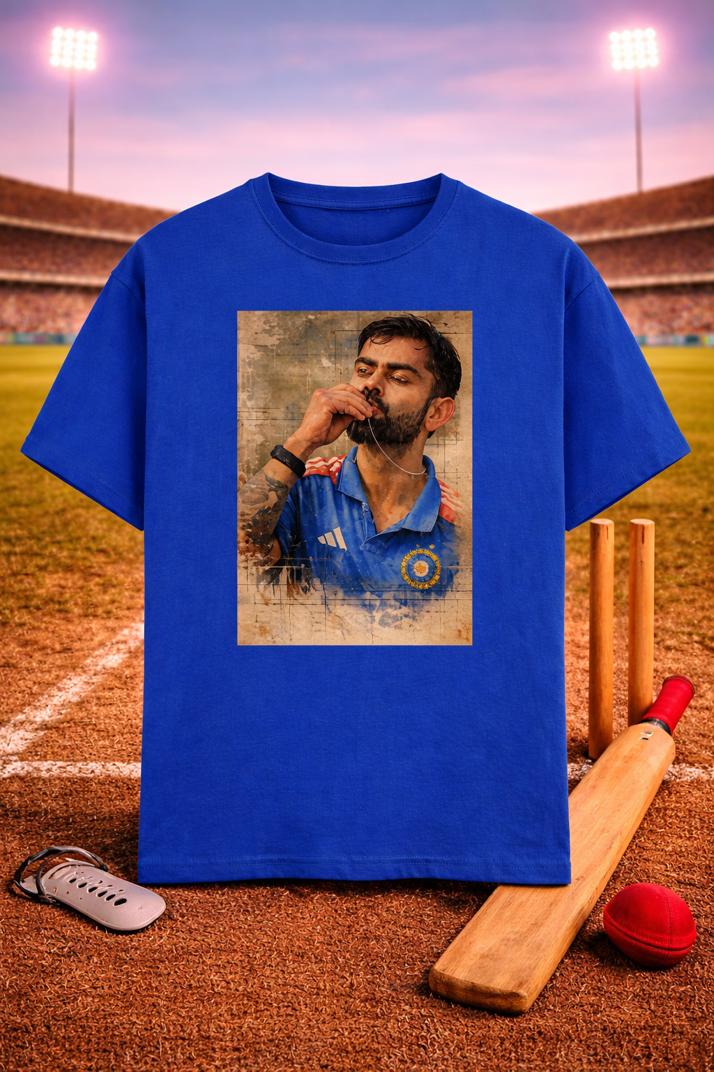Virat Kohli Breaking Records Unisex Classic Crew T-Shirt