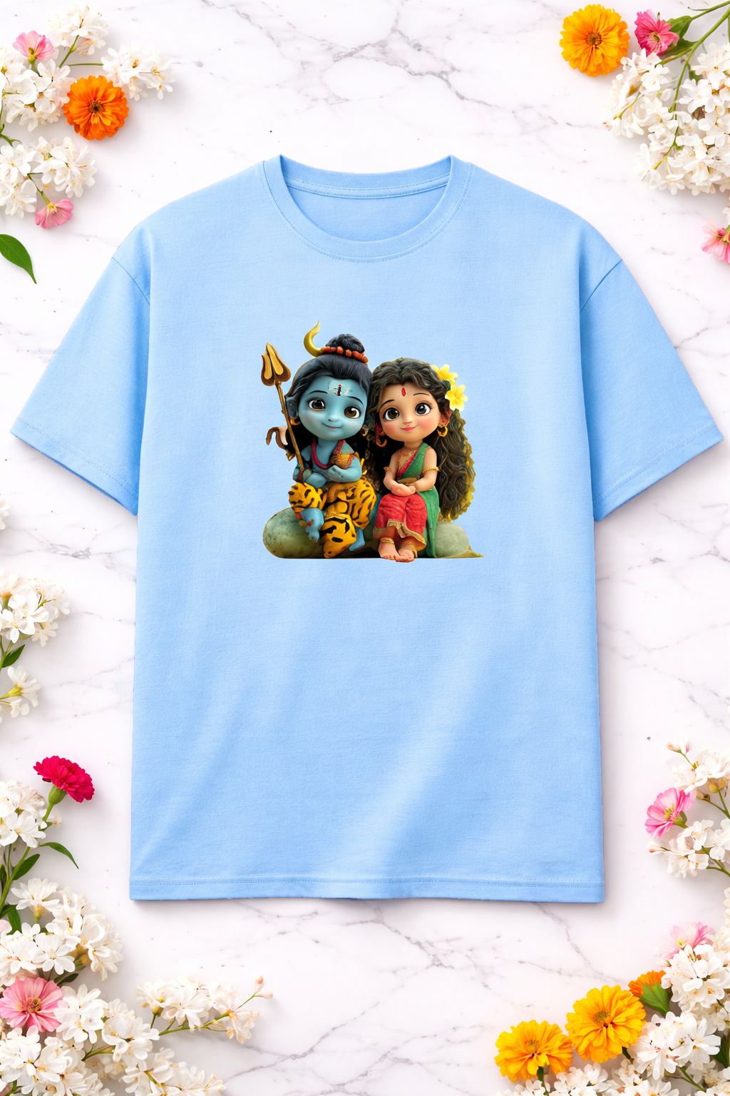 Shiv Parvati Cute Unisex Classic Crew T-Shirt