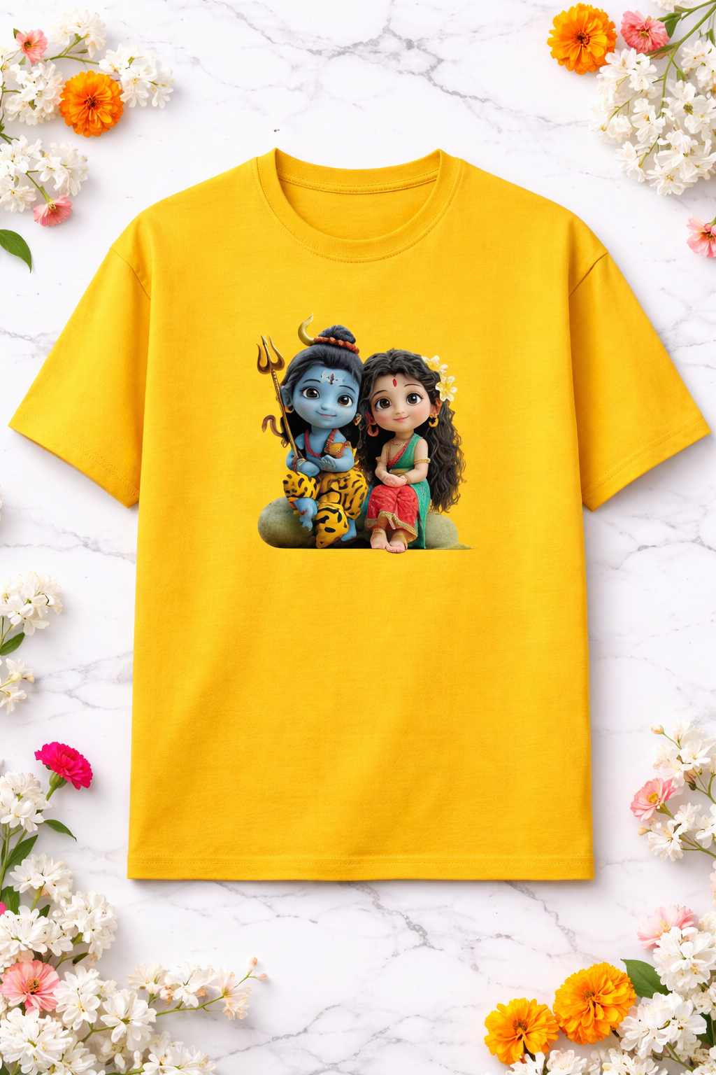 Shiv Parvati Cute Unisex Classic Crew T-Shirt